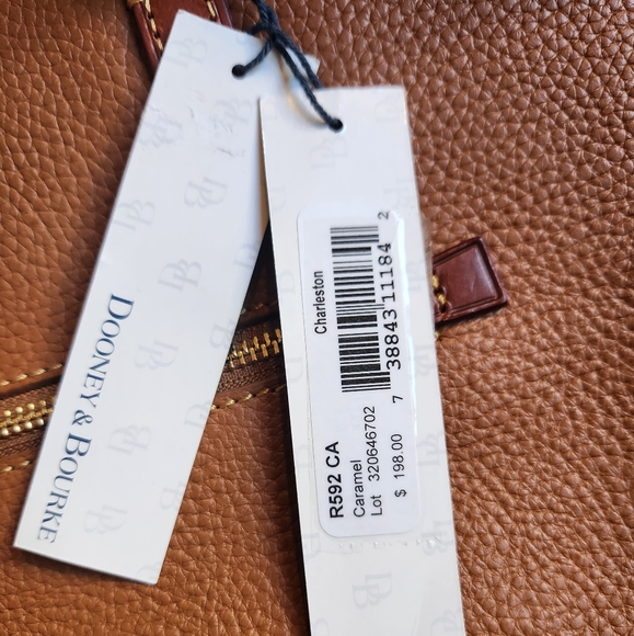 NWT Dooney & Bourke Pebble Grain Charleston Weekday Bag in Caramel - Picture 12 of 12